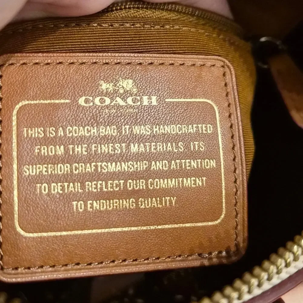 Coach Mini Bennett Satchel in Peach Rose Laser Cut Leather Floral